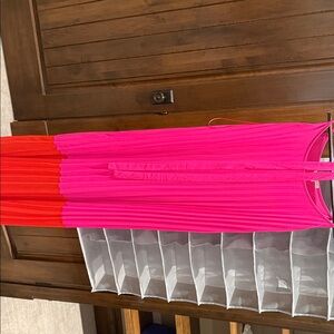 Skies Are Blue Pink and Red Maxi Dress